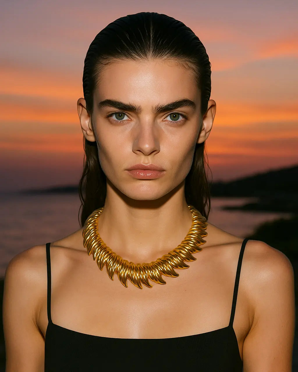 Vintage Spiral Chain Necklace AUMI