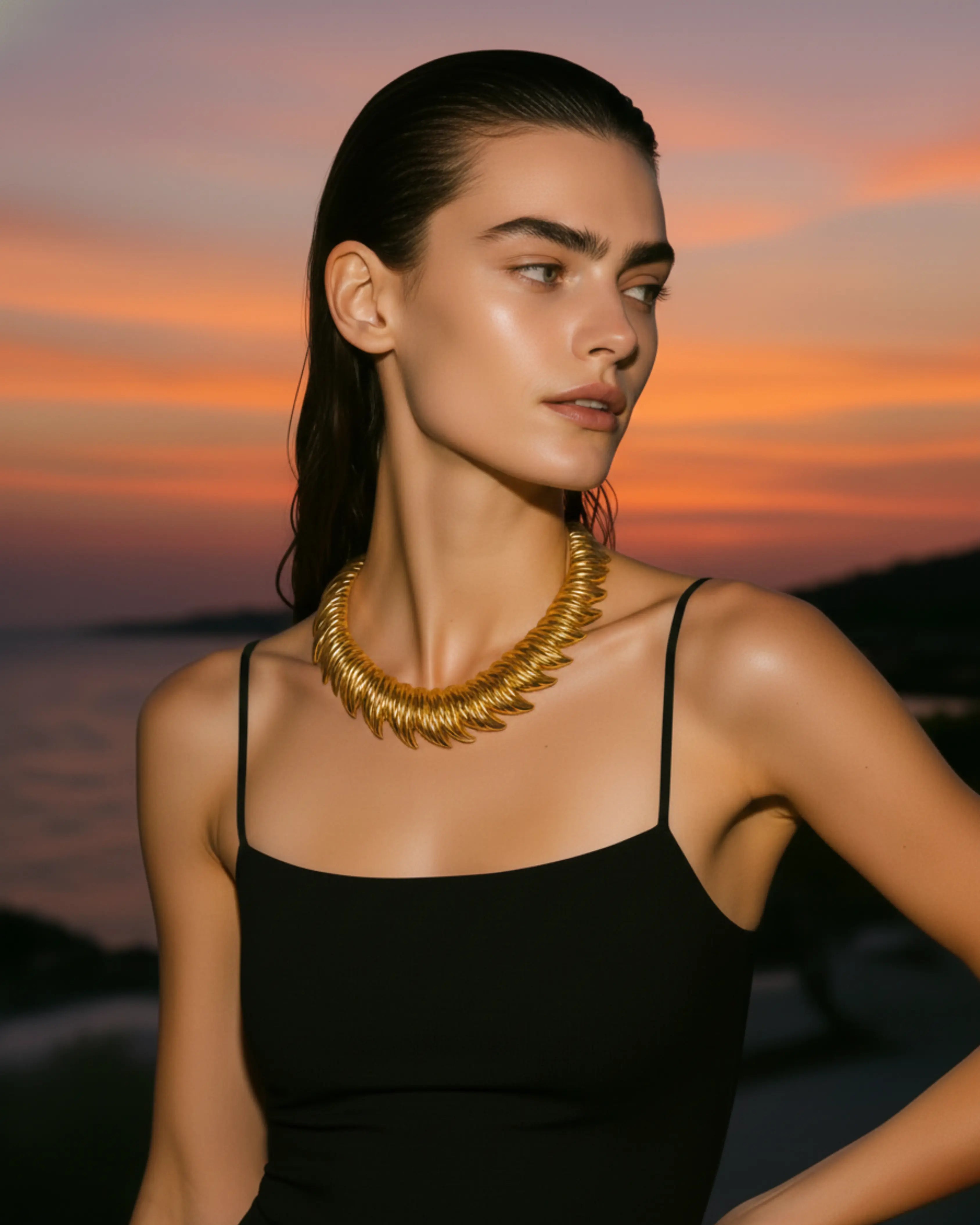 Vintage Spiral Chain Necklace AUMI