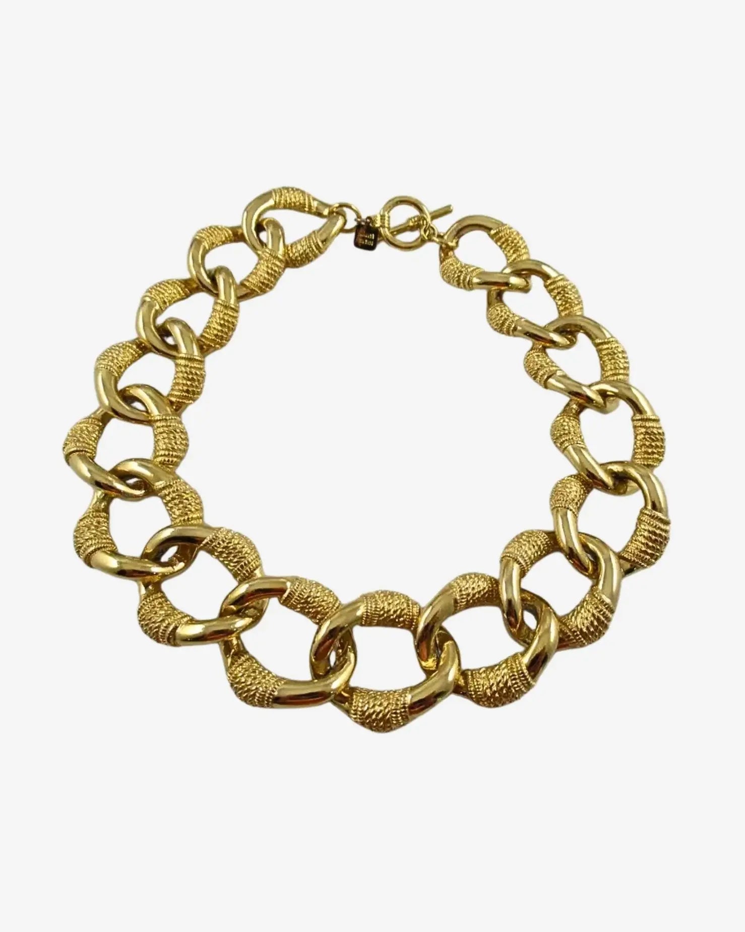 Vintage Gold Link Necklace AUMI