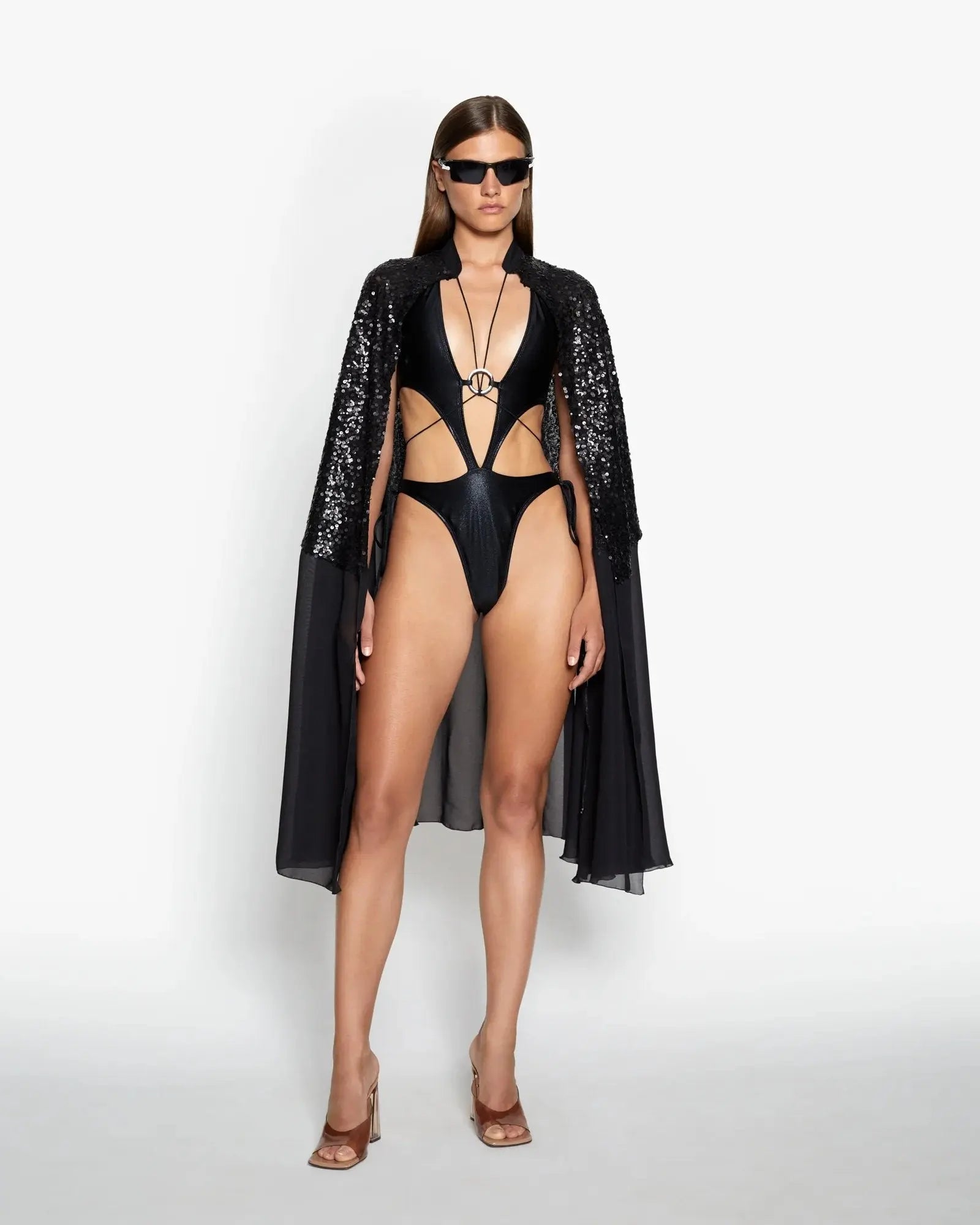 Black Tie Up Bodysuit - XS AUMI